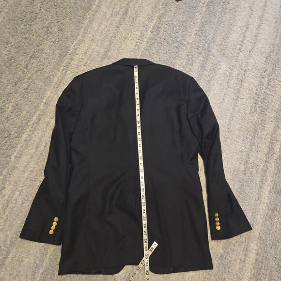 Brooks Brothers 1818 Madison X Loro Piana 40L Gold  Buttons Blazer Navy Blue - Picture 8 of 10